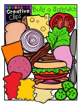 Preview of Build a Sandwich {Creative Clips Digital Clipart}