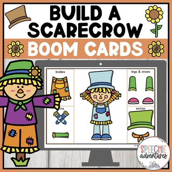 Preview of Build a Scarecrow Boom Cards Freebie