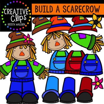 Preview of Build a Scarecrow {Creative Clips Digital Clipart}