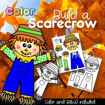 Preview of Build a Scarecrow Printable Craft - Thanksgiving Coloring Pages - Fall Craft