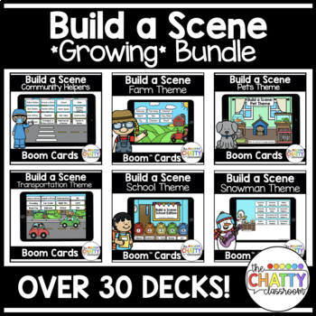 Preview of Build a Scene: Bundle of Thematic Boom Cards