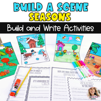 Preview of Build a Scene Seasons Pop Up Crafts and Writing Activities