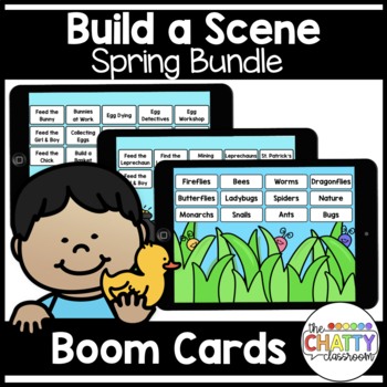 Preview of Build a Scene: Spring BUNDLE (Boom™ Cards)