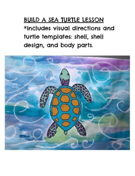 Build a Sea Turtle, Collage, Fine Motor by KirtCo | TPT