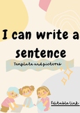Build a Sentence | Editable Template | Writing Resource | 