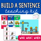 Build a Sentence Grammar Activity for Speech Therapy |Who,