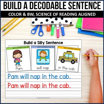 Preview of Sentence Writing Building Structure Center Activities Complete Sentence Scramble