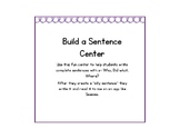 Build a Sentence- Silly Sentence Center