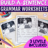 Build a Sentence Worksheets for Sentence Formulation No Prep