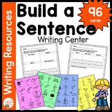 Build a Sentence with Cards Writing Center | Sentence Buil