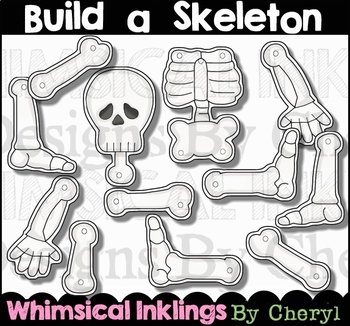 skeleton clip art for kids