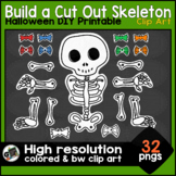Build a Skeleton Cut Out Printable Halloween Clip Art