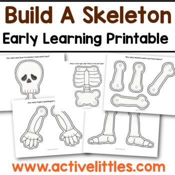 Preview of Build a Skeleton Halloween Preschool Activities Printable