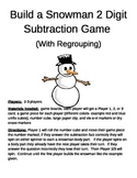Build a Snowman 2 Digit Subtraction Regrouping Games