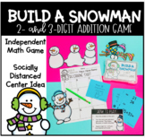 Build a Snowman 2 and 3 Digit Addition Math Game Centers I