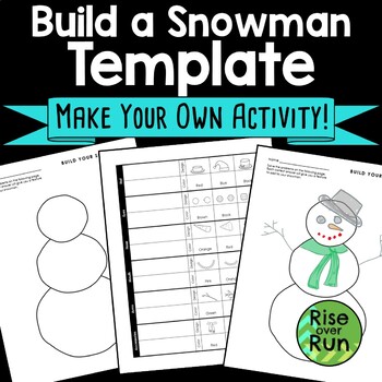 Preview of Build a Snowman Activity Seller Template