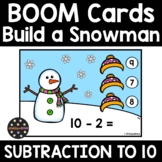 Build a Snowman BOOM Cards | Subtraction to 10
