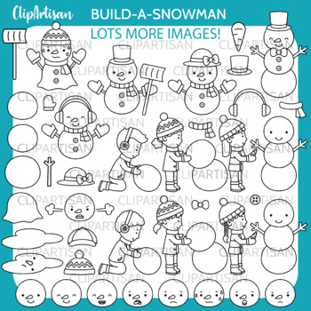 Build a Snowman Clipart by ClipArtisan | Teachers Pay Teachers