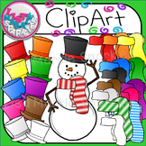 Build a Snowman Clip Art for Christmas and Winter