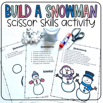 Preview of Build a Snowman: Differentiated Scissor Skills Activity