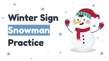 Preview of Build a Snowman Glyph - ASL