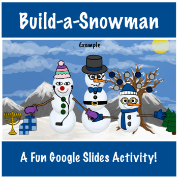 Preview of Build-a-Snowman | Google Slides Digital Art Activity | 100+ Clip Art Images