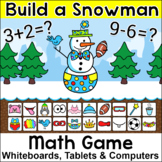 Winter Math Build a Snowman Addition & Subtraction Game
