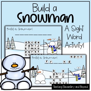 Build a Snowman: Mystery Sight Word Hangman Twist Game