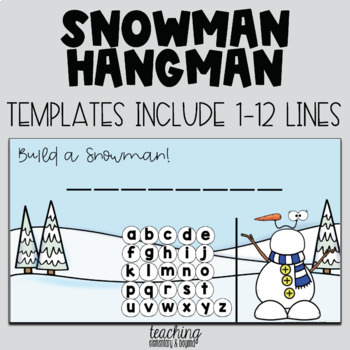 Build a Snowman: Mystery Sight Word Hangman Twist Game | Digital Literacy