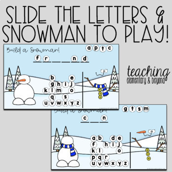 Build a Snowman: Mystery Sight Word Hangman Twist Game