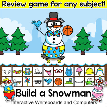 Preview of Winter Activities Build a Snowman Review Game for Any Subject