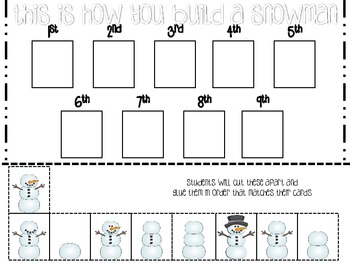 Build a Snowman - Sequence Cards by Kendall Braxton | TpT