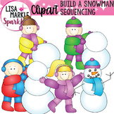 Build a Snowman Sequence Clip Art
