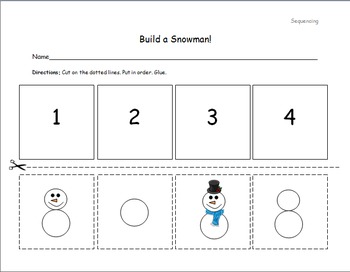 Build a Snowman! (Sequencing) by Adrienne N | Teachers Pay Teachers