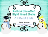 Build a Snowman Sight Word Game - All Lists