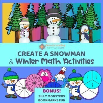 Preview of Build a Snowman + Snowman Math - Beginning Fractions - Google Slides