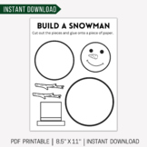 Build a Snowman- Winter Craft- No Prep!