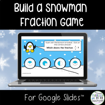 Preview of Winter Fraction Game for Google Slides TM
