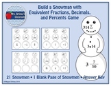 Build a Snowman with Equivalent Fractions, Decimals, and P