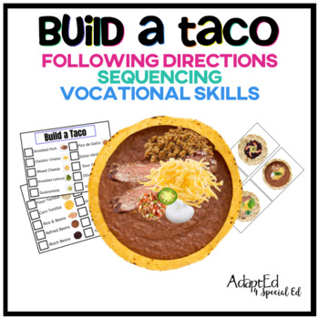 Build a Taco Following Directions by AdaptEd 4 Special Ed ...