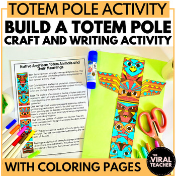 Preview of Build a Totem Pole for Native American Heritage Month Craft and Writing Activity