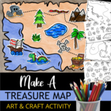 Make a Treasure Map Art and Craft Coloring Printable Activity