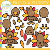 Build a Thanksgiving Turkey Clip Art - Thanksgiving Sequencing