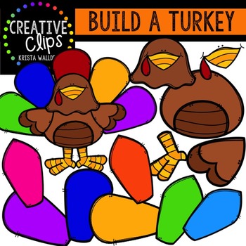 Preview of Build a Turkey {Creative Clips Digital Clipart}
