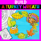 Build a Turkey Easy Paper Craft Thanksgiving Wreath Templa