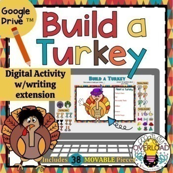 Preview of Build a Turkey: Google Slides Fall Digital Art & Creative Writing Activity