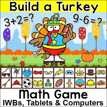 Preview of Addition and Subtraction Thanksgiving Math Game - Turkey in Disguise Activity