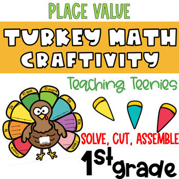 Preview of Build a Turkey Math Craft 1st Grade