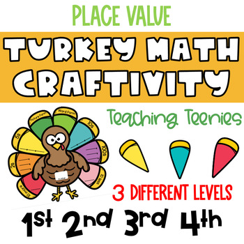 Preview of Build a Turkey Math Craft Differentiated