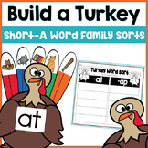 Build a Turkey- Short A Word Family Sorts